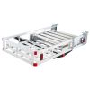 Hitch Mount Cargo Carrier, 48.03" x 27.87" Aluminum Hitch Cargo Rack with Folding Ramp, Hitch Rack Basket with Stabilizer and Straps