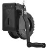 Hand Winch, 1600 lbs Pulling Capacity, Boat Trailer Winch Heavy Duty Rope Crank with 33 ft Polyester Strap and Two-Way Ratchet