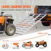 Aluminum Ramps, 1500 lbs, Tri-Fold Ramp with Load Straps, Folding Loading Ramp for Motorcycle, Tractor, ATV/UTV, Trucks, Lawn Mower, Snow Blower